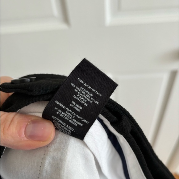 Theory black pintuck pants twill 2 knit size 4 - Picture 7 of 7